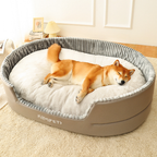 Universal pet dog bed with removable washable cover in various colors and sizes for dogs and cats