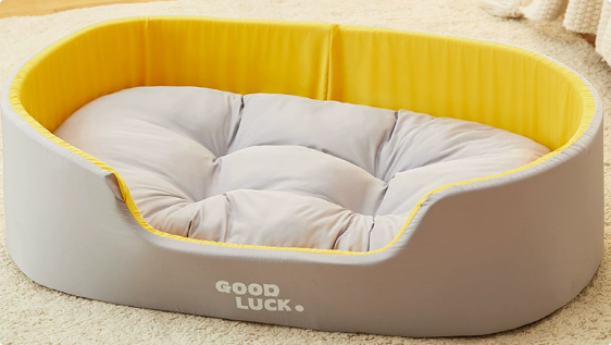 Universal pet dog bed with removable washable cover in various colors and sizes for dogs and cats