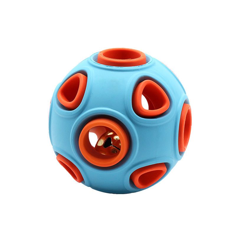 Glow-in-the-Dark Dog Toy ball for medium and large dogs in blue and orange colors