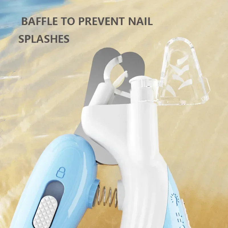 Sharp Stainless Steel Blades on LED Pet Nail Trimmer