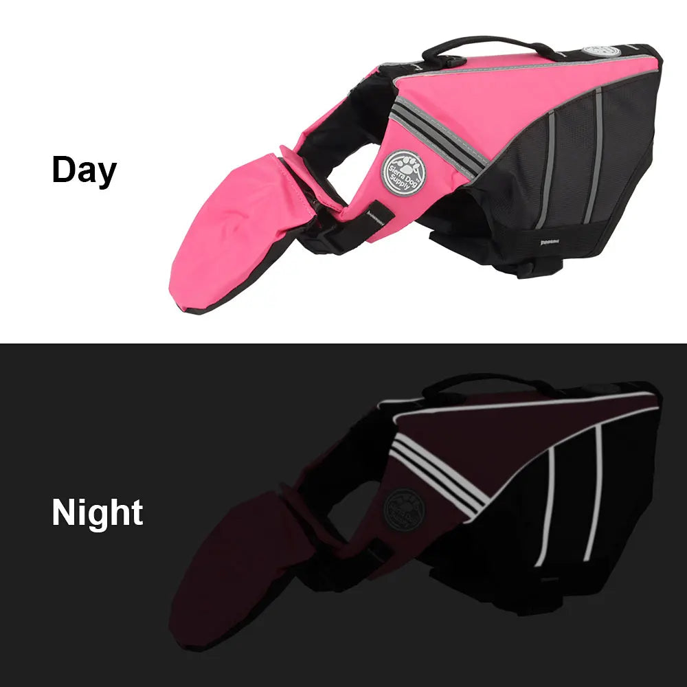 Dog Life Jacket - Adjustable Safety Swimming Vest for Dogs