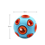 Glow-in-the-Dark Dog Toy ball for medium and large dogs in blue and orange colors