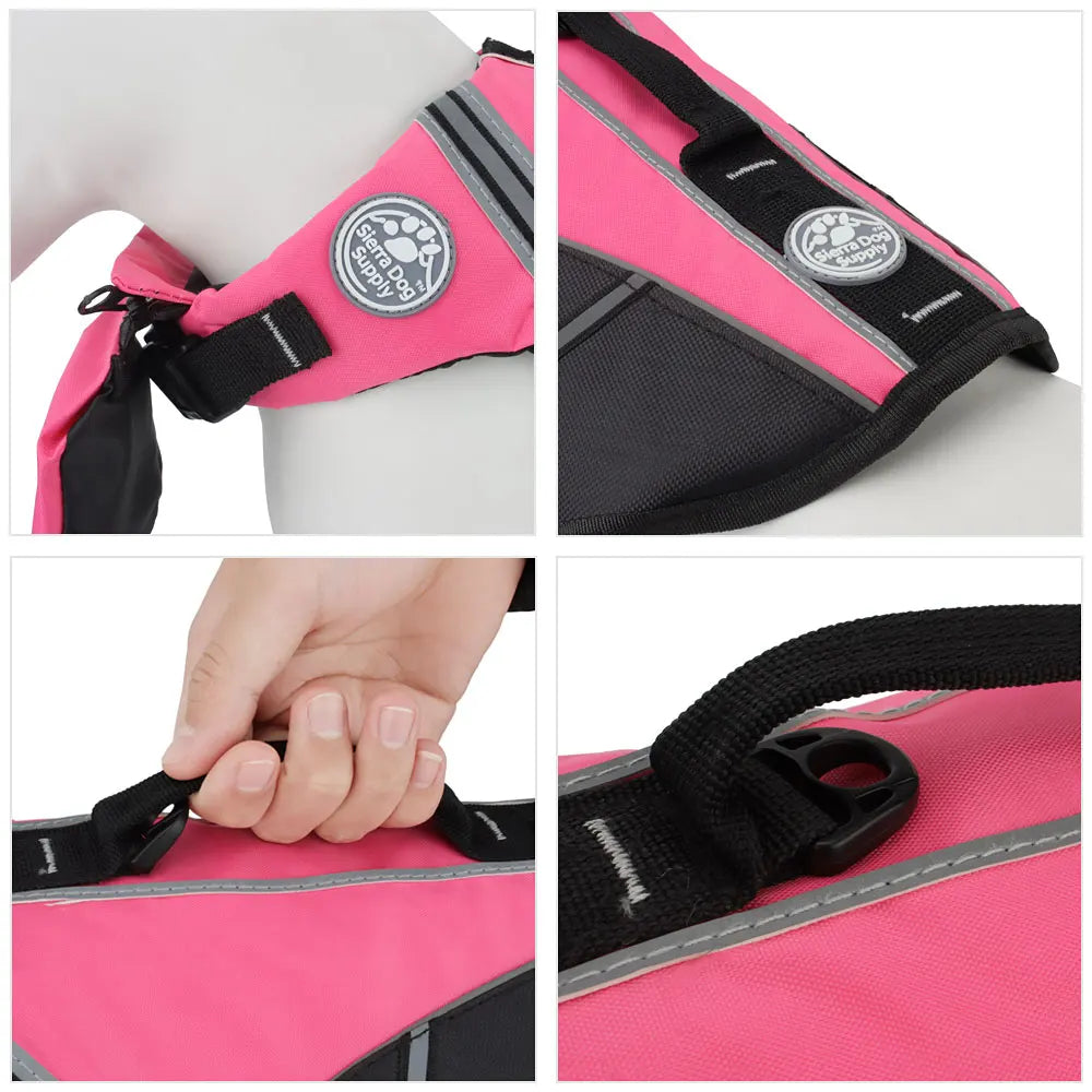 Dog Life Jacket - Adjustable Safety Swimming Vest for Dogs