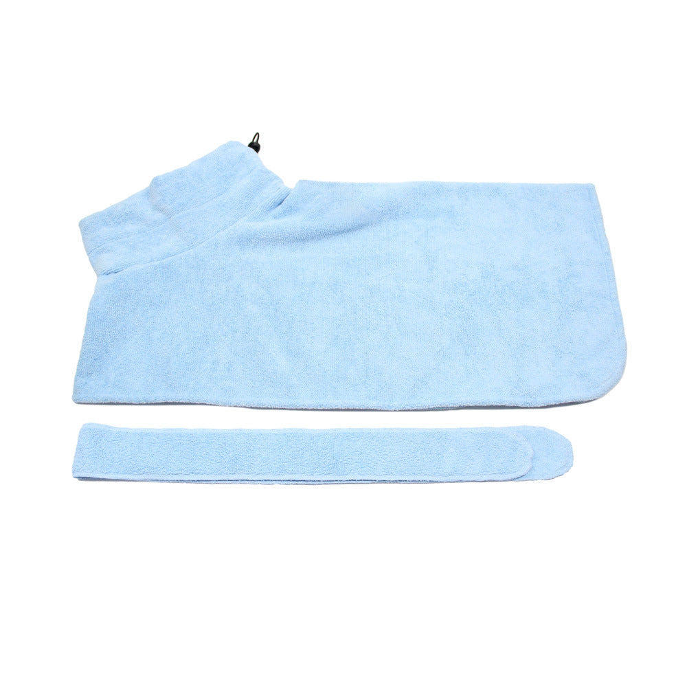 Quick-Dry Coral Fleece Pet Bathrobe with Embroidery