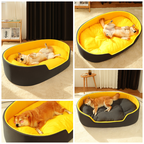 Universal pet dog bed with removable washable cover in various colors and sizes for dogs and cats