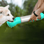 3-in-1 Dog Water Bottle and F3-in-1 portable dog water bottle and food dispenser in vibrant colors for outdoor useood Dispenser with Leakproof Design