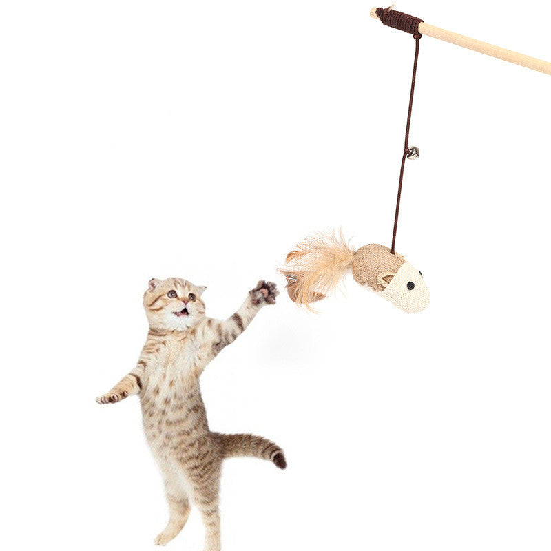 Wholesale Cat Toys - Interactive Sisal Cat Teaser Wand