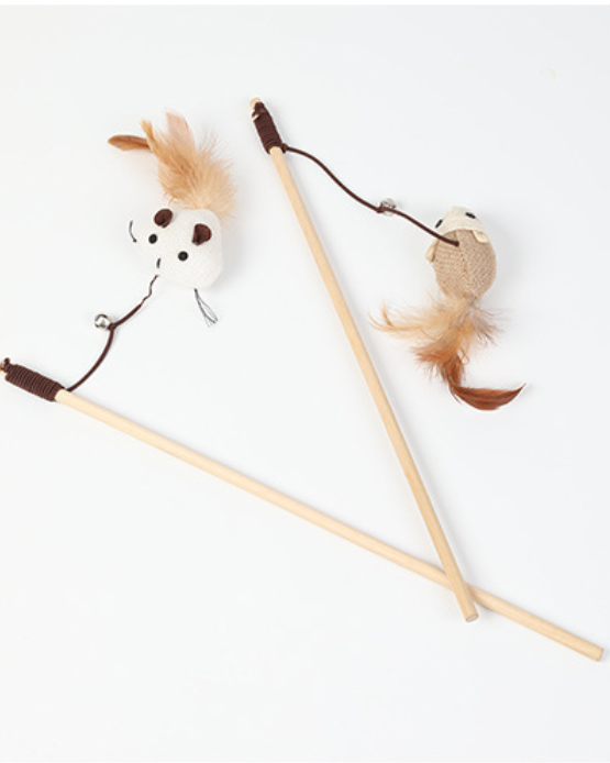 Wholesale Cat Toys - Interactive Sisal Cat Teaser Wand