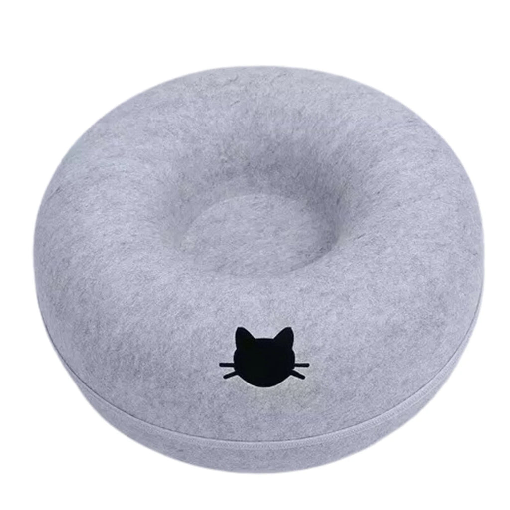 Felt Donut Cat Tunnel Bed