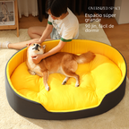 Universal pet dog bed with removable washable cover in various colors and sizes for dogs and cats