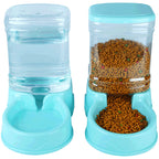 Automatic pet feeder and water dispenser set for cats and dogs