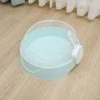 Large Semi-Enclosed Cat Litter Box with Shovel