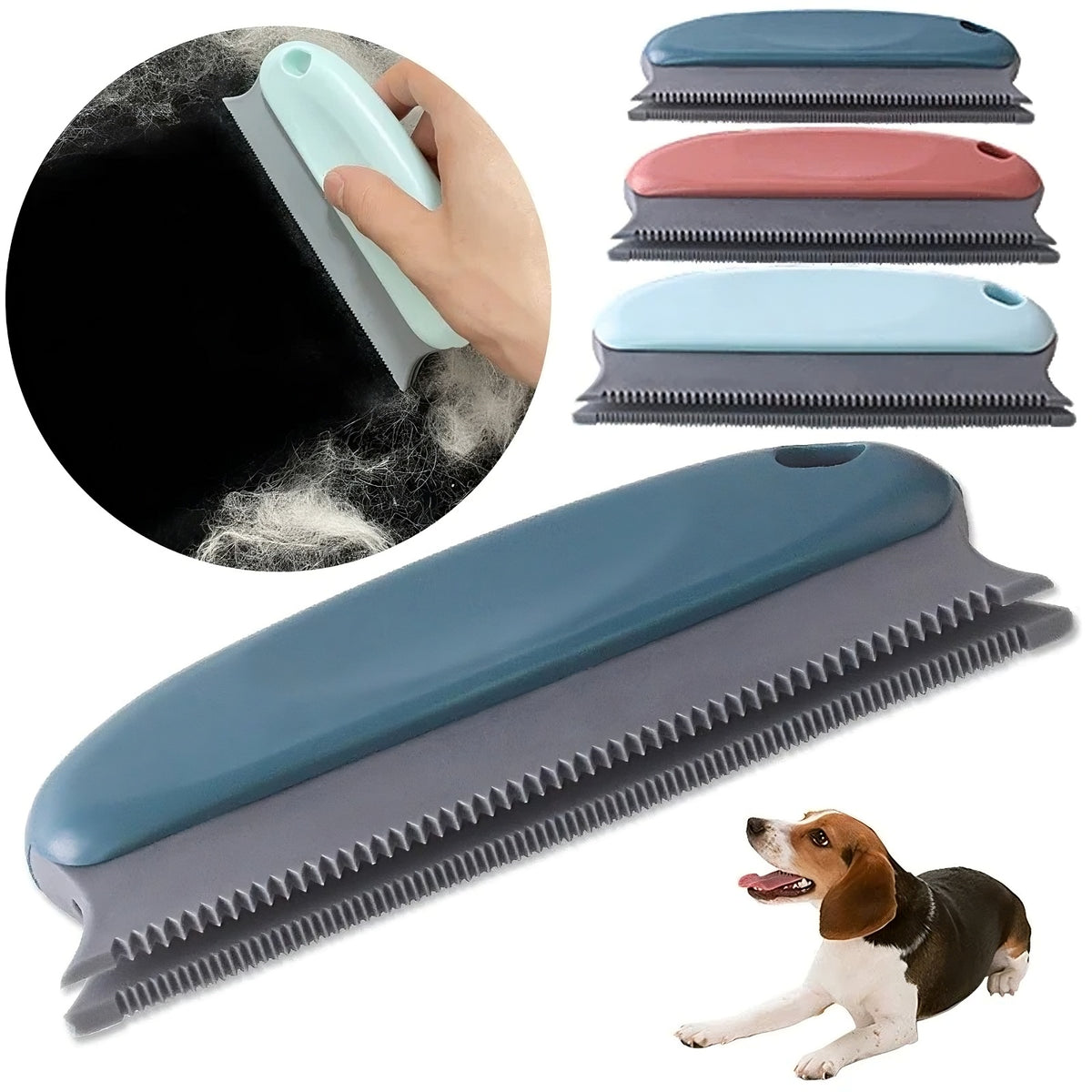 Effective pet hair remover roller brush cleaning fur from carpet