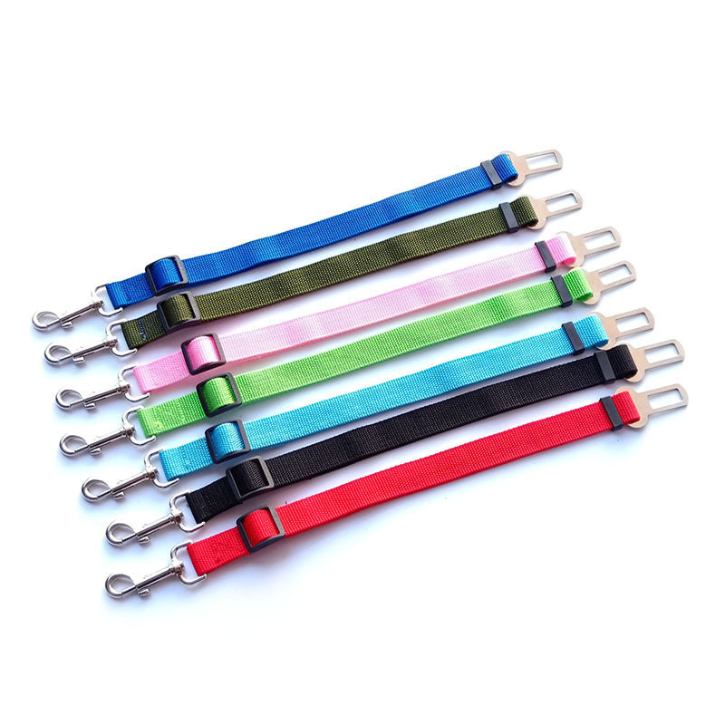 Elastic bungee shock absorbing dog car seat belt restraint
