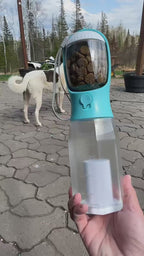 3-in-1 Dog Water Bottle and Food Dispenser